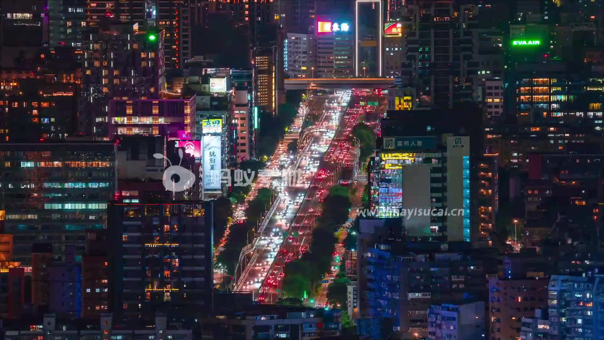 台湾台北街道高清夜景赛博朋克夜景视频-第3张图