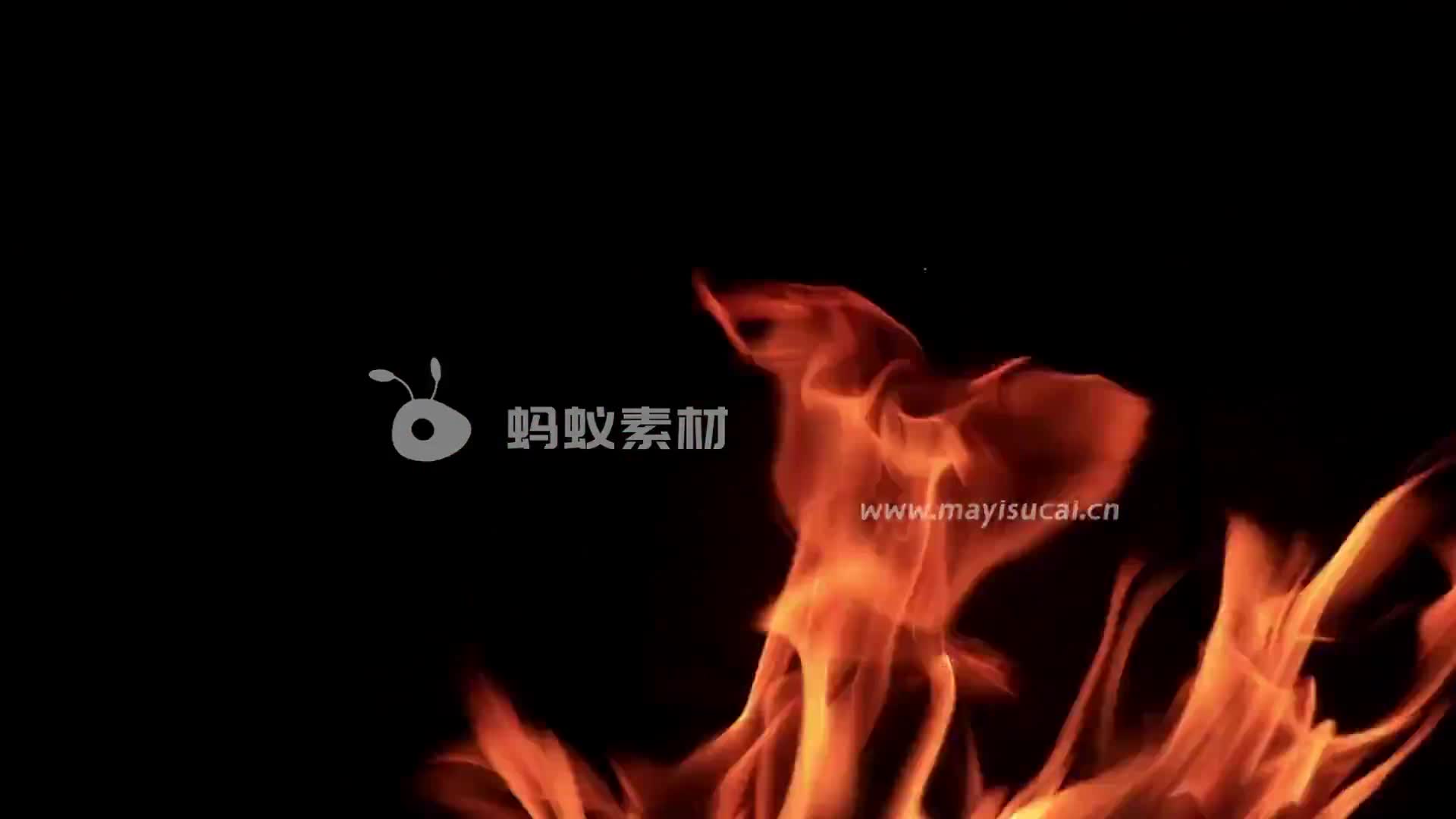 黑色背景下熊熊燃烧的火焰超酷火焰燃烧视频素材-第1张图