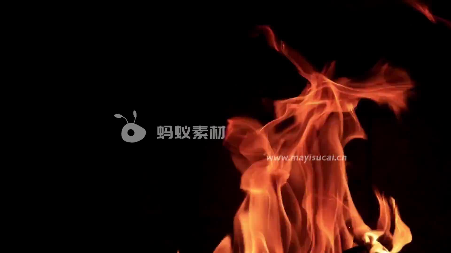 黑色背景下熊熊燃烧的火焰超酷火焰燃烧视频素材-第4张图