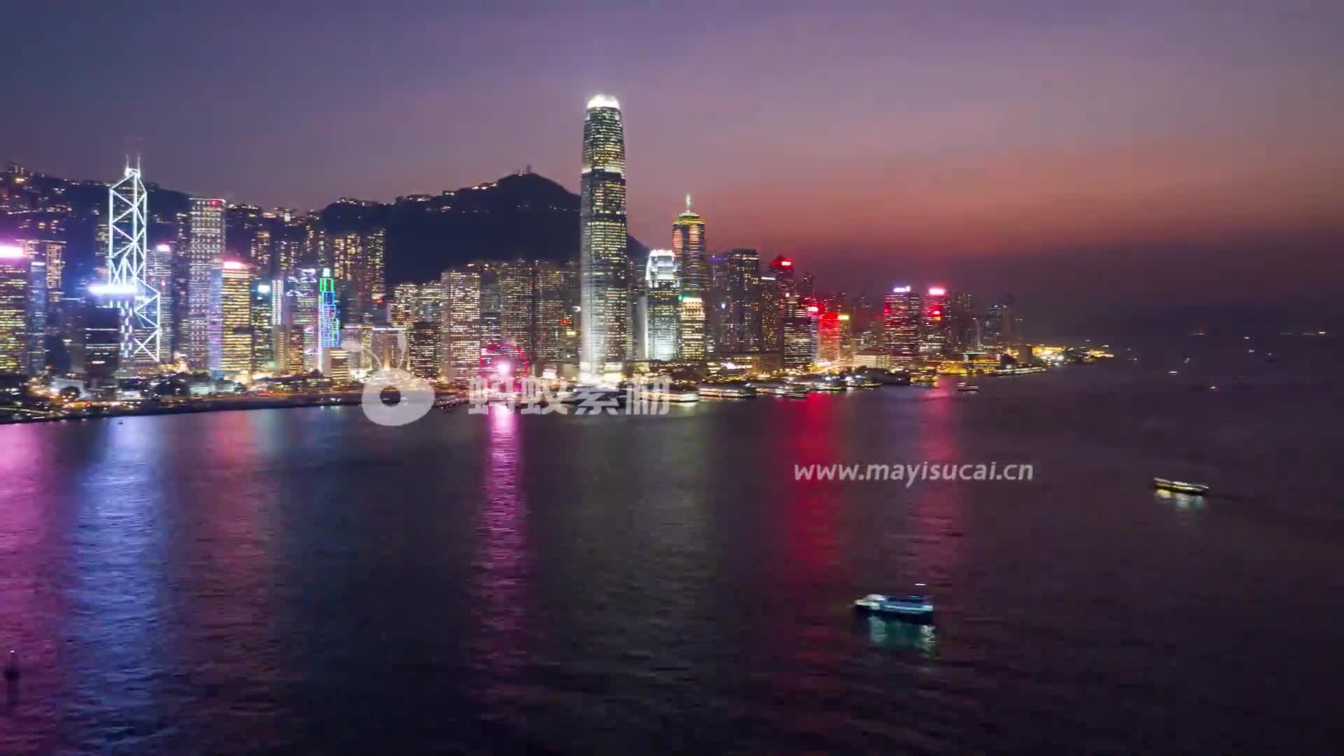 香港夜景视频（4K）实拍素材香港夜景延时拍摄视频-第1张图