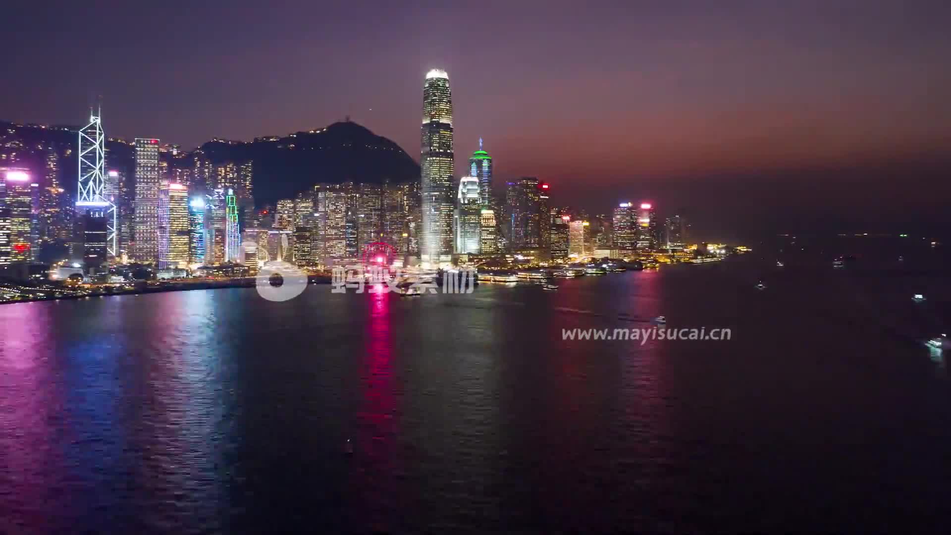 香港夜景视频（4K）实拍素材香港夜景延时拍摄视频-第2张图