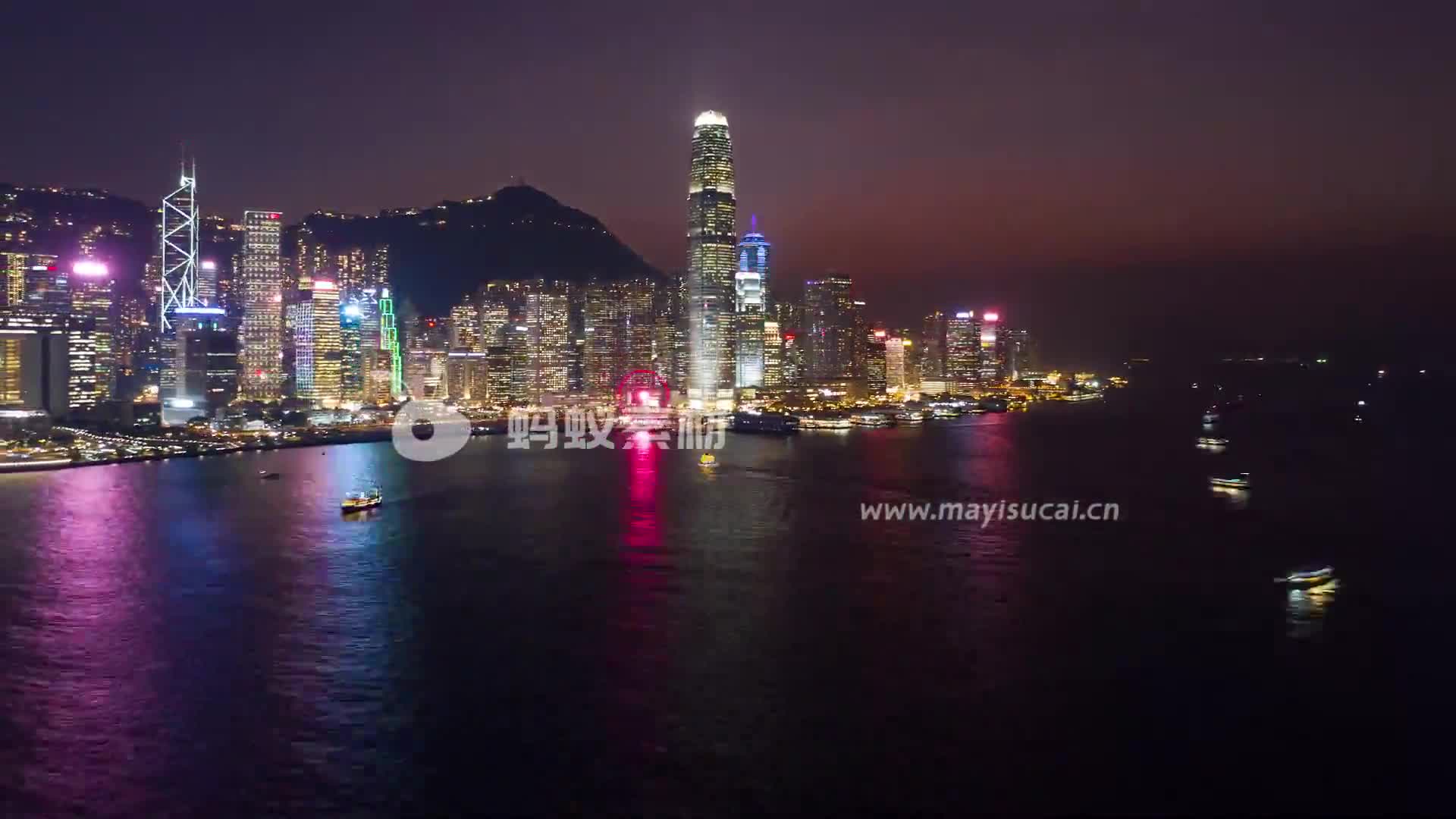 香港夜景视频（4K）实拍素材香港夜景延时拍摄视频-第3张图