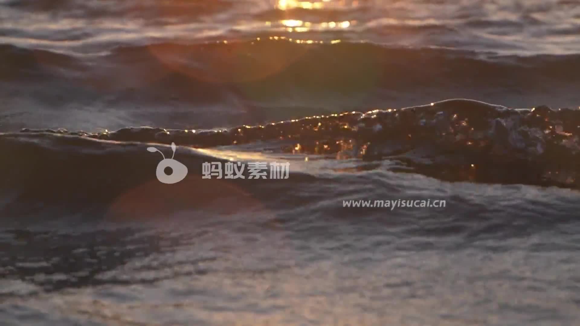 逆光唯美特写海浪翻滚升格视频素材-第4张图