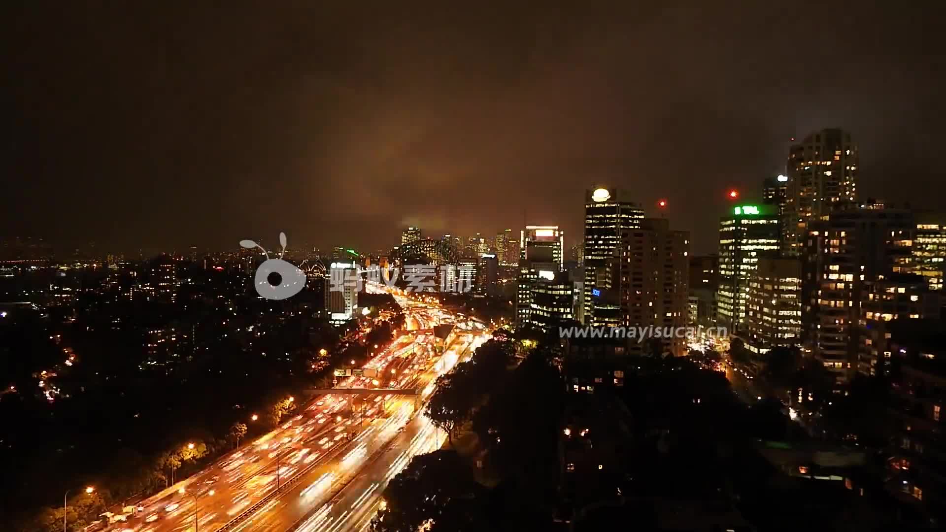 城市风景实拍延时摄影模式下的城市夜景-第2张图